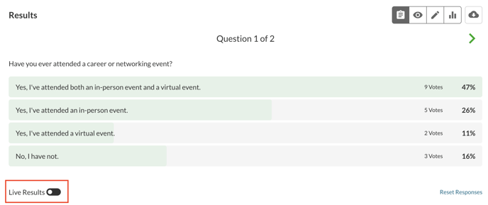 Toggle Live Results